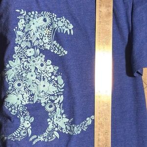 Cat & Jack Blue Floral Dinosaur Tee
